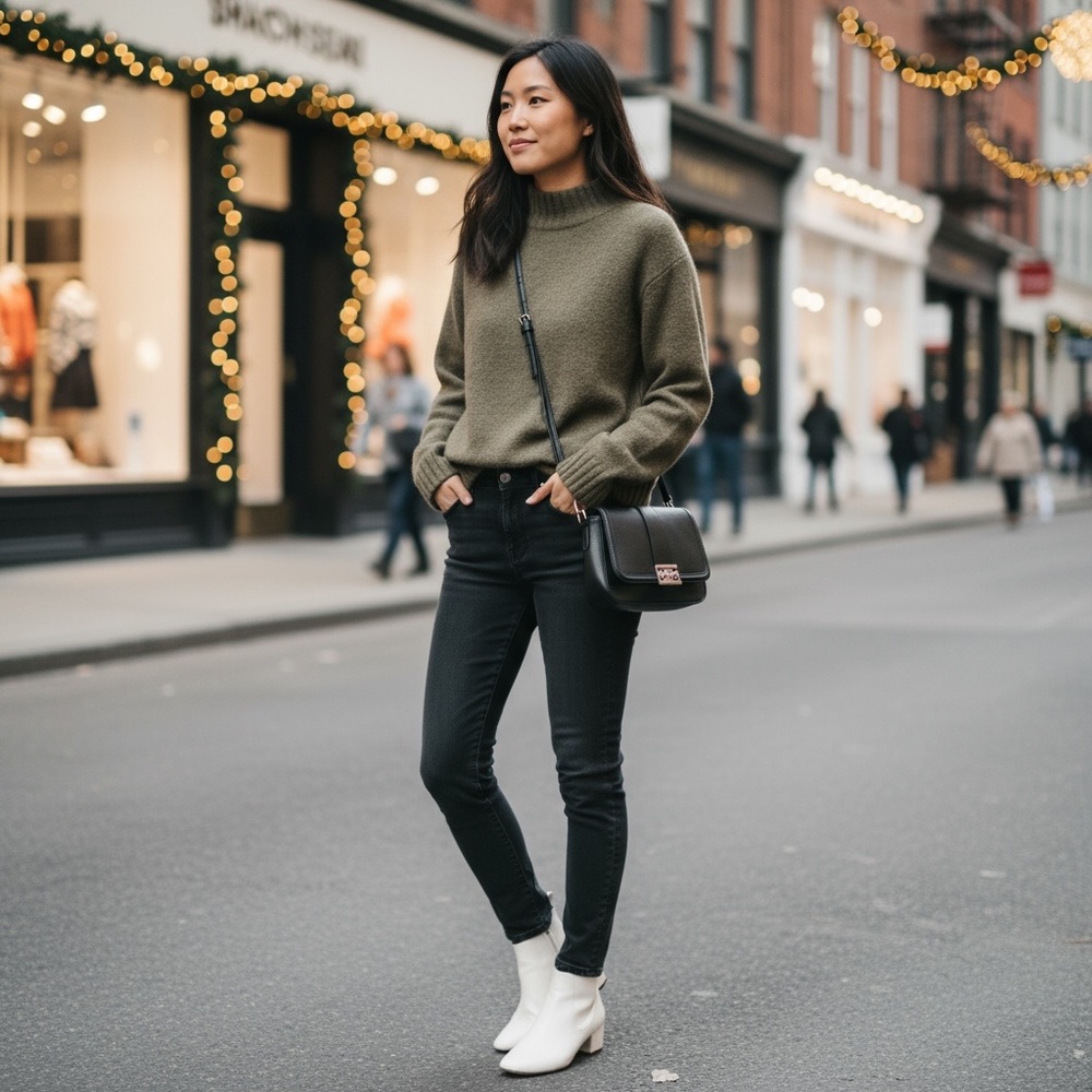 J.Crew Supersoft Mockneck Sweater | Olive Green | Size M